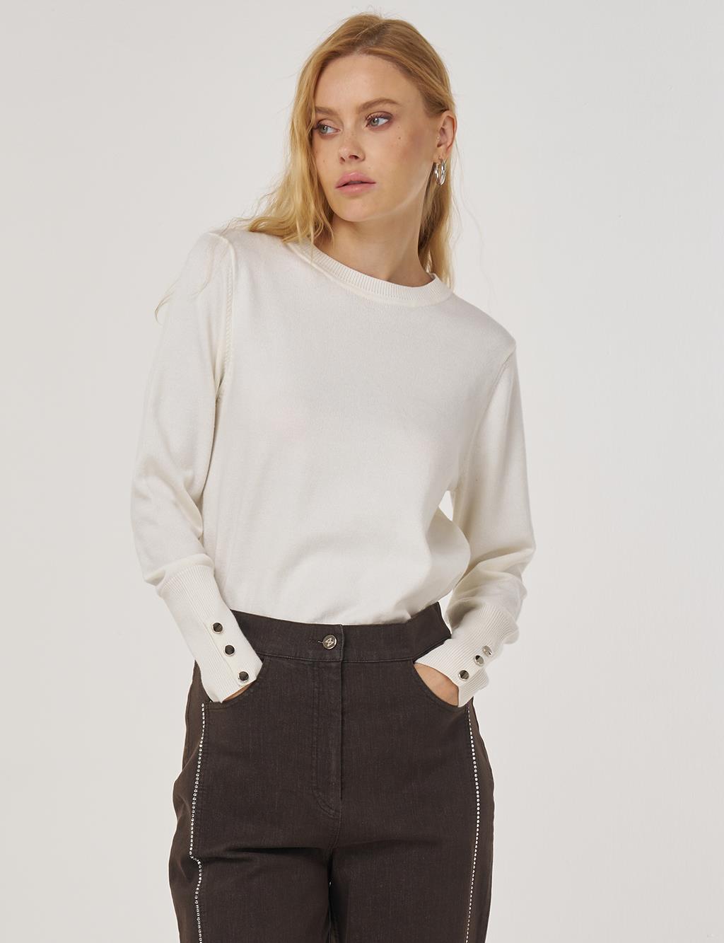 Hotfix Baskılı Denim Pantolon Kahve