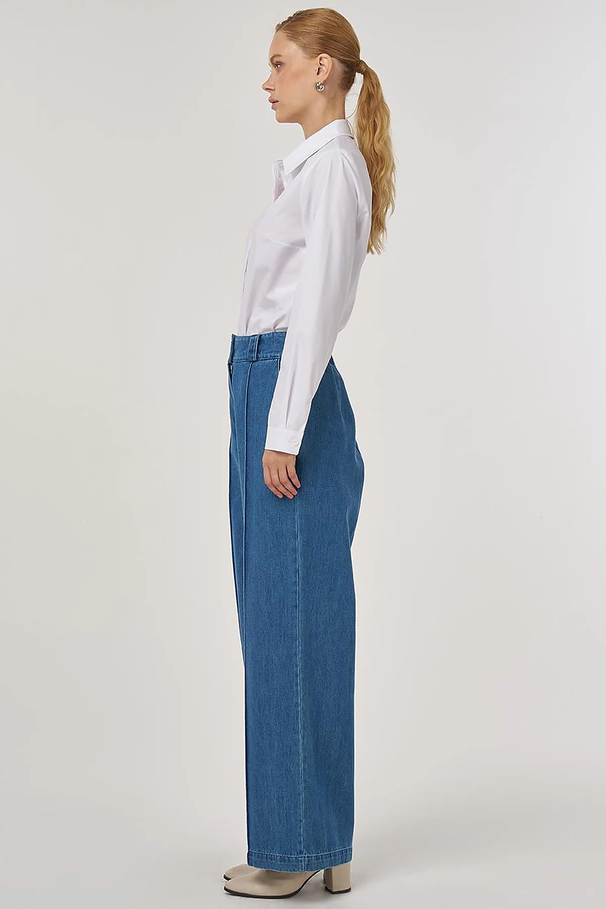 Chima Seam-Stitched Marine Fit Denim Pants Indigo