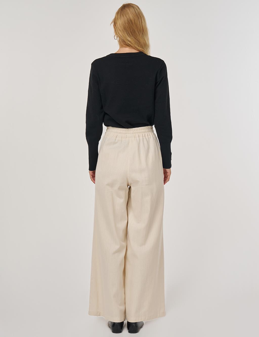 Marine Fit Pantolon Krem 