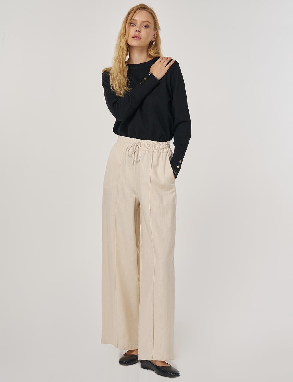 Marine Fit Pantolon Krem 