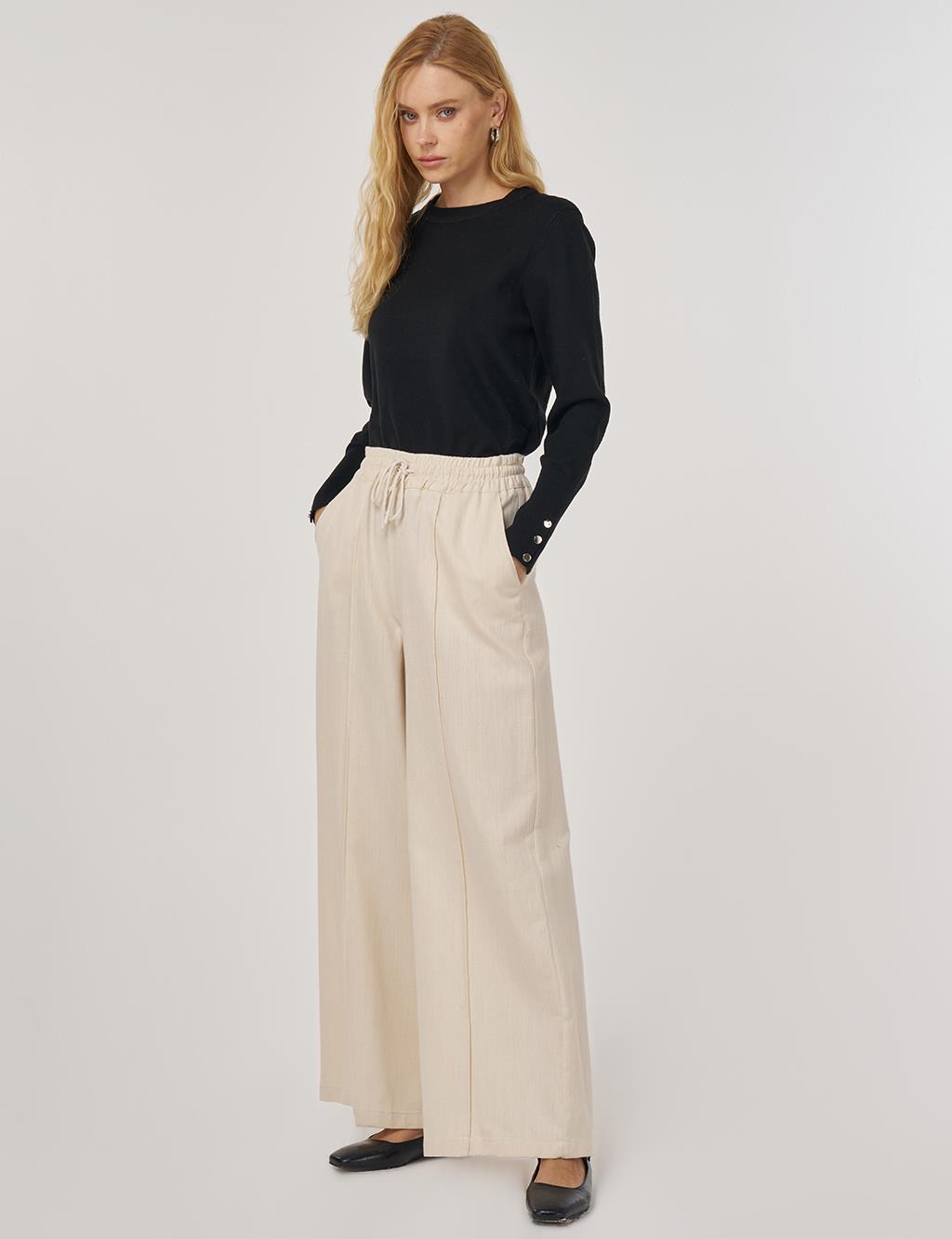 Marine Fit Pantolon Krem 