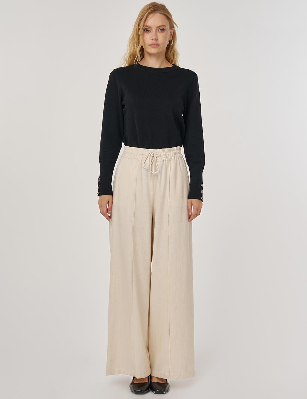 Marine Fit Pantolon Krem 