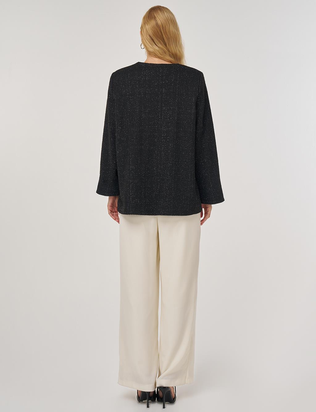 Button-Detailed Jacket Black