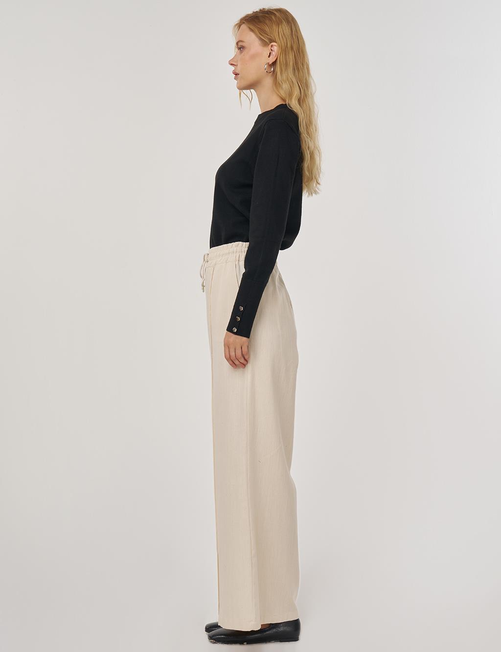 Marine Fit Pantolon Krem 