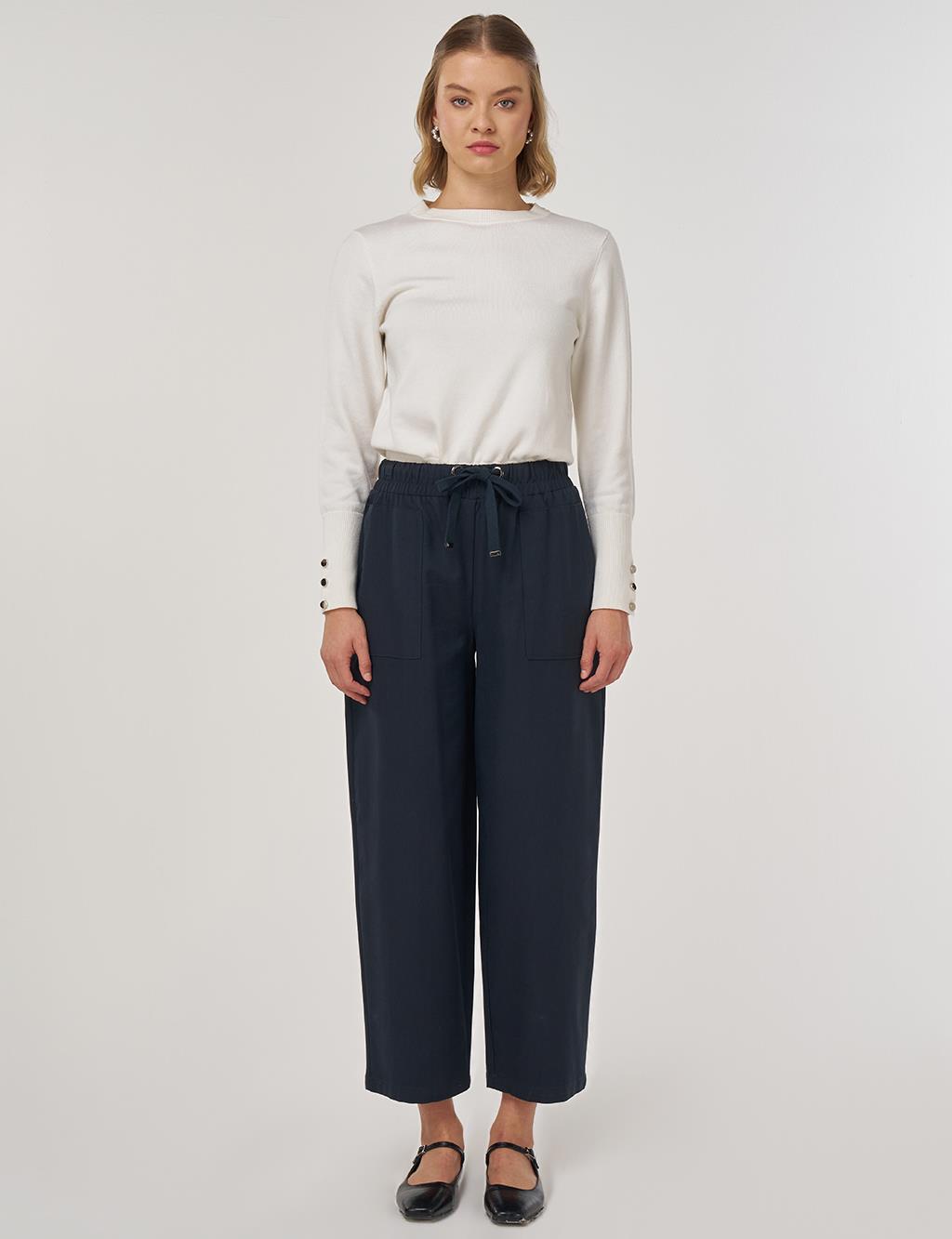 Torba Cepli Rahat Kesim Pantolon Lacivert