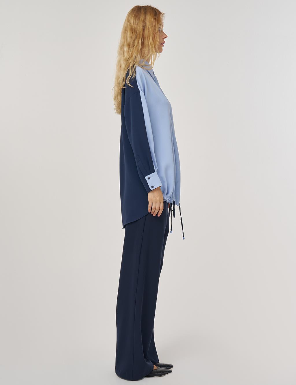 Garnished Relaxed-Fit Tunic Aviator Blue