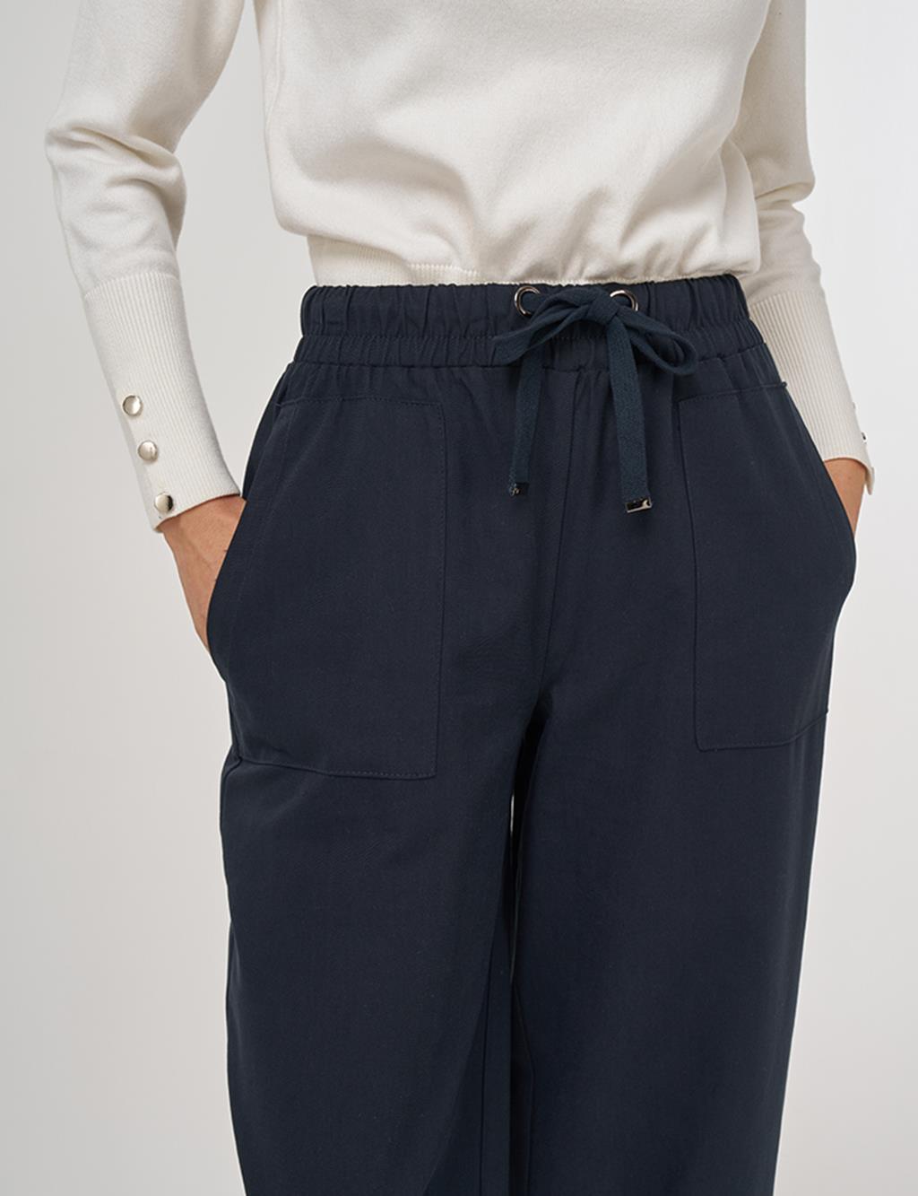 Torba Cepli Rahat Kesim Pantolon Lacivert