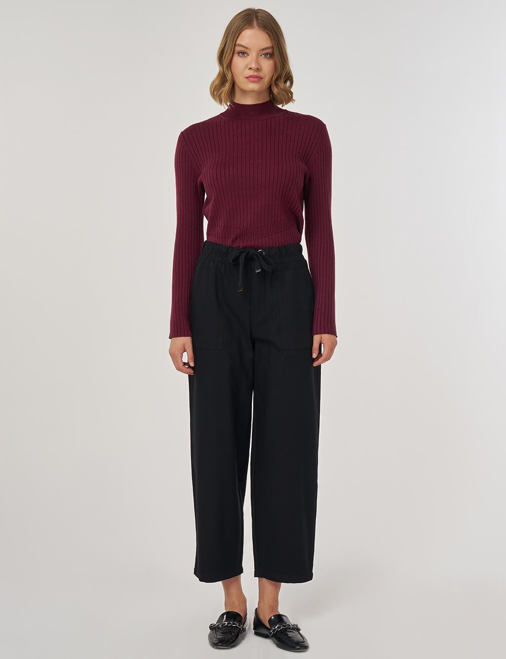 Torba Cepli Rahat Kesim Pantolon Siyah