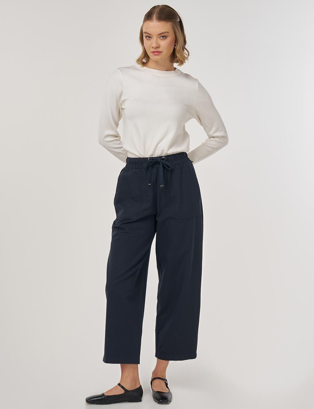 Torba Cepli Rahat Kesim Pantolon Lacivert