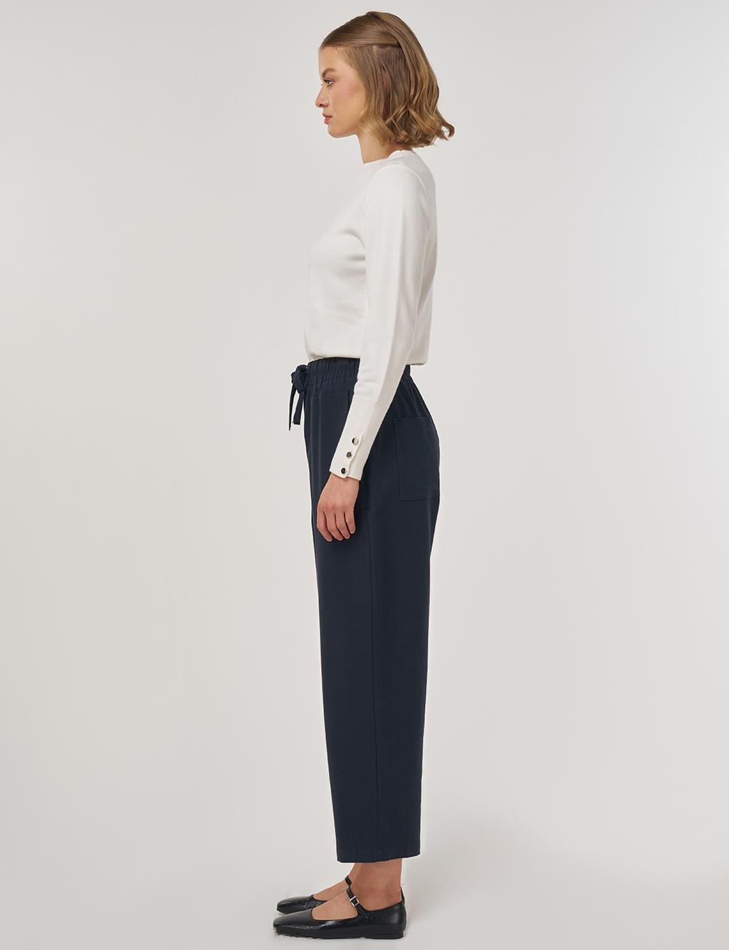 Torba Cepli Rahat Kesim Pantolon Lacivert