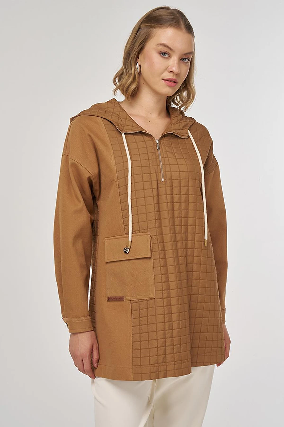 Pocket-Detailed Sweatshirt Tobacco
