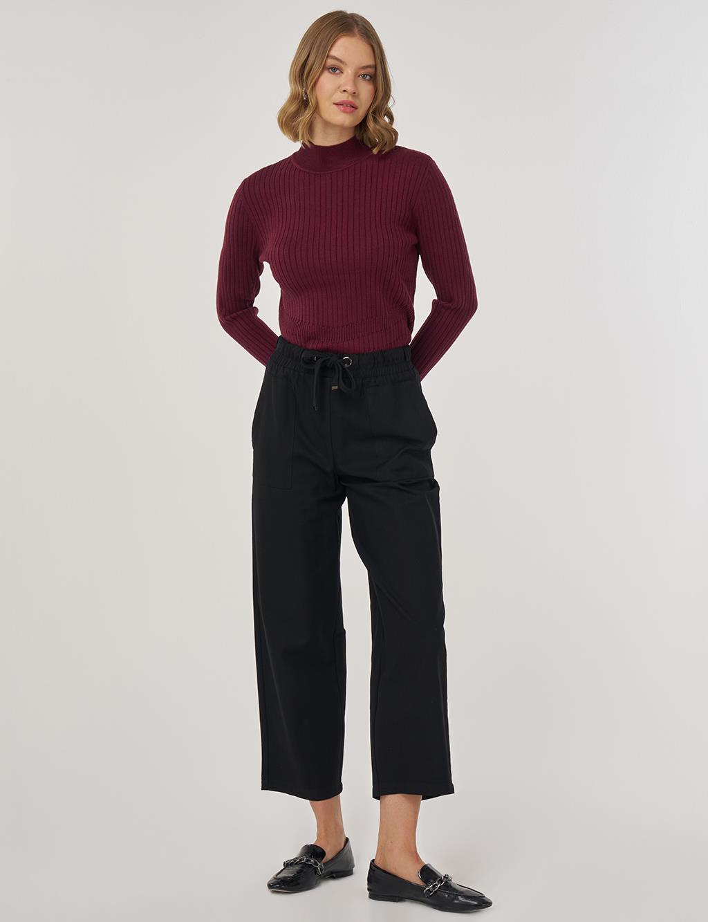 Torba Cepli Rahat Kesim Pantolon Siyah