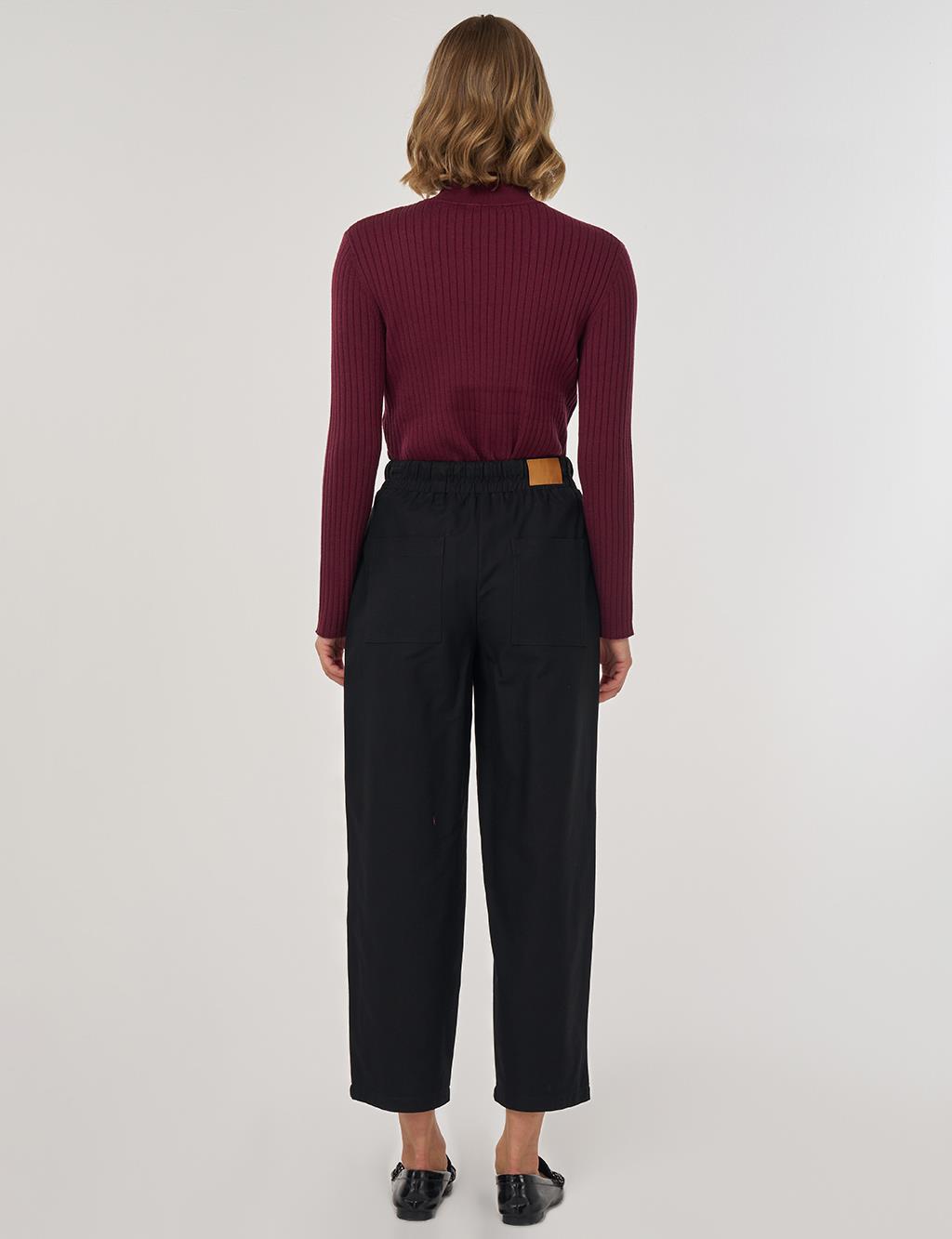 Torba Cepli Rahat Kesim Pantolon Siyah