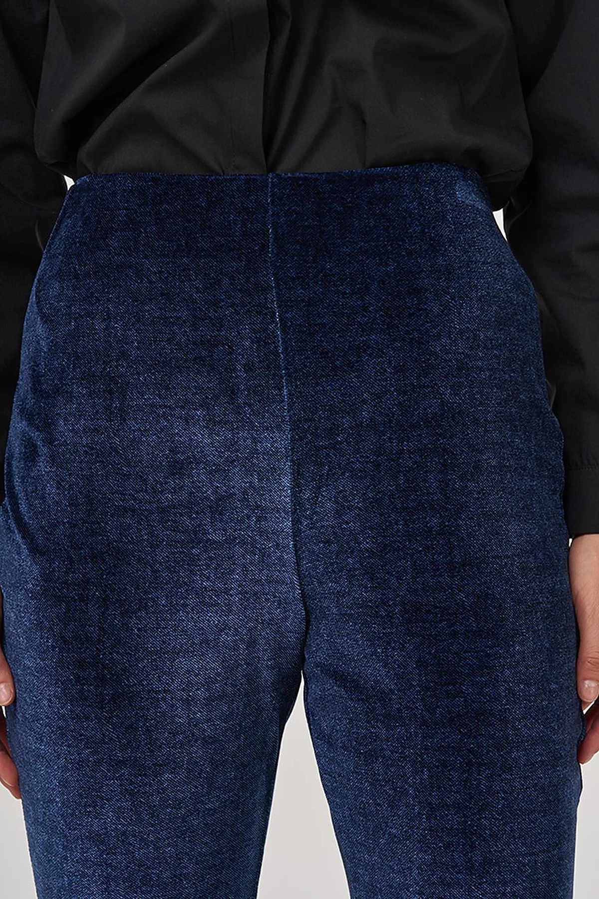Flared Velvet Pants Navy