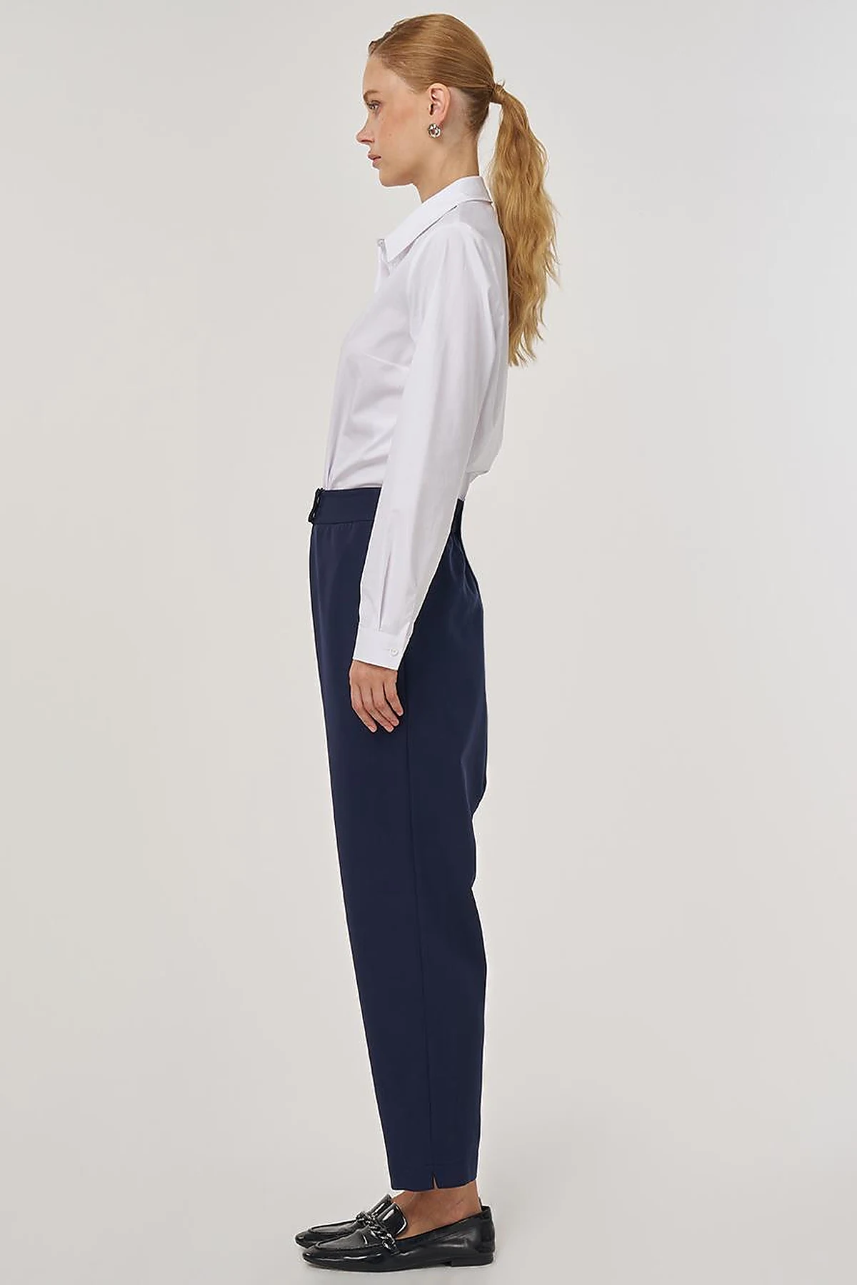 Pocket-Detail Classic Trousers Dark Navy