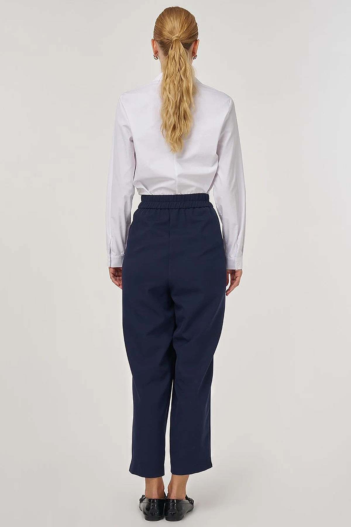 Pocket-Detail Classic Trousers Dark Navy