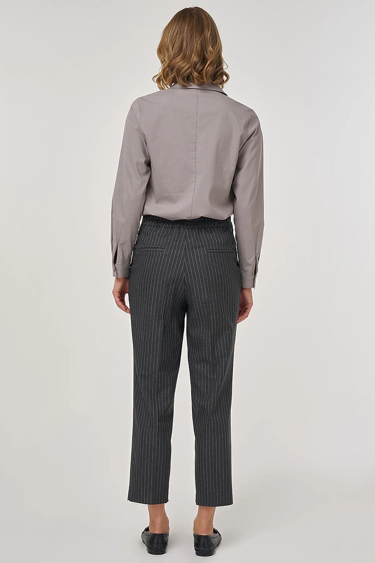 Striped Classic Trousers in Smoke