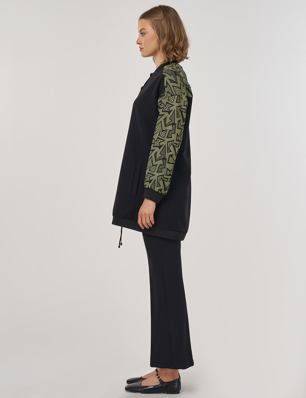 Kumaş Garnili Tunik Siyah 