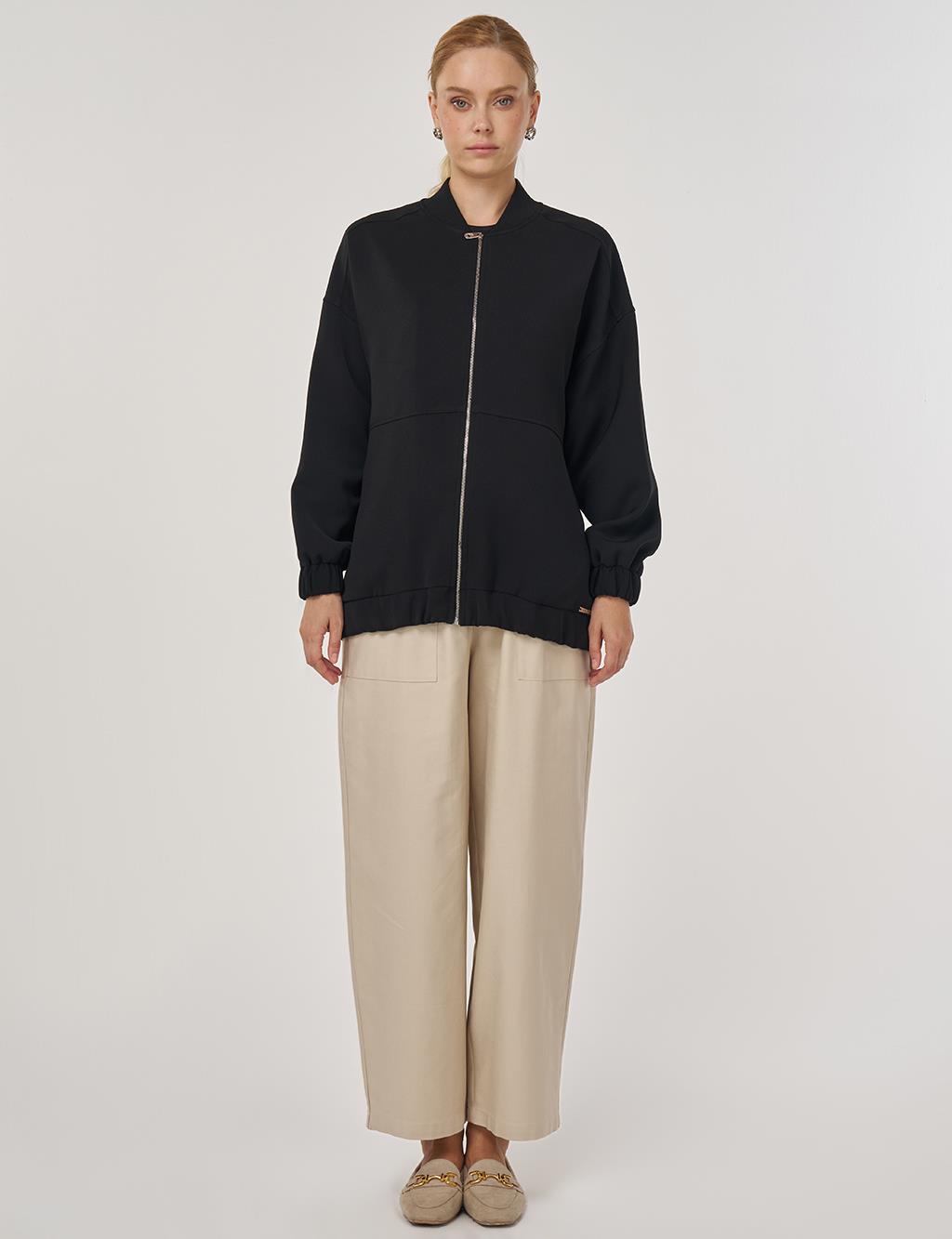 Kolej Yaka Ceket Siyah 