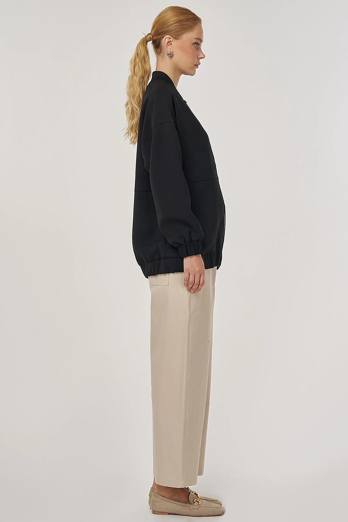 College Collar Jacket in Black