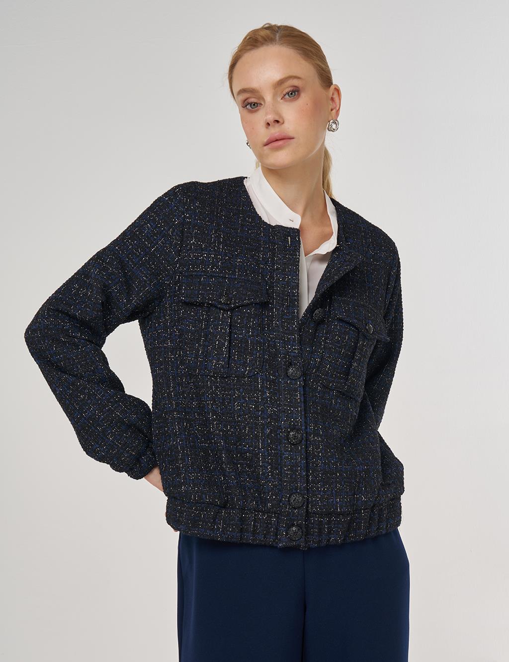 Çift Cepli Bomber Ceket Lacivert 