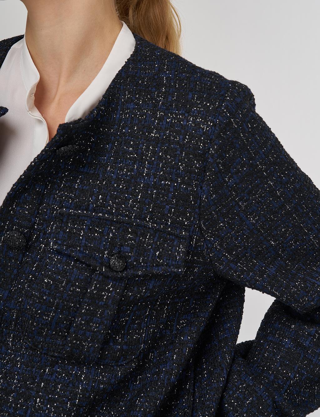 Çift Cepli Bomber Ceket Lacivert 