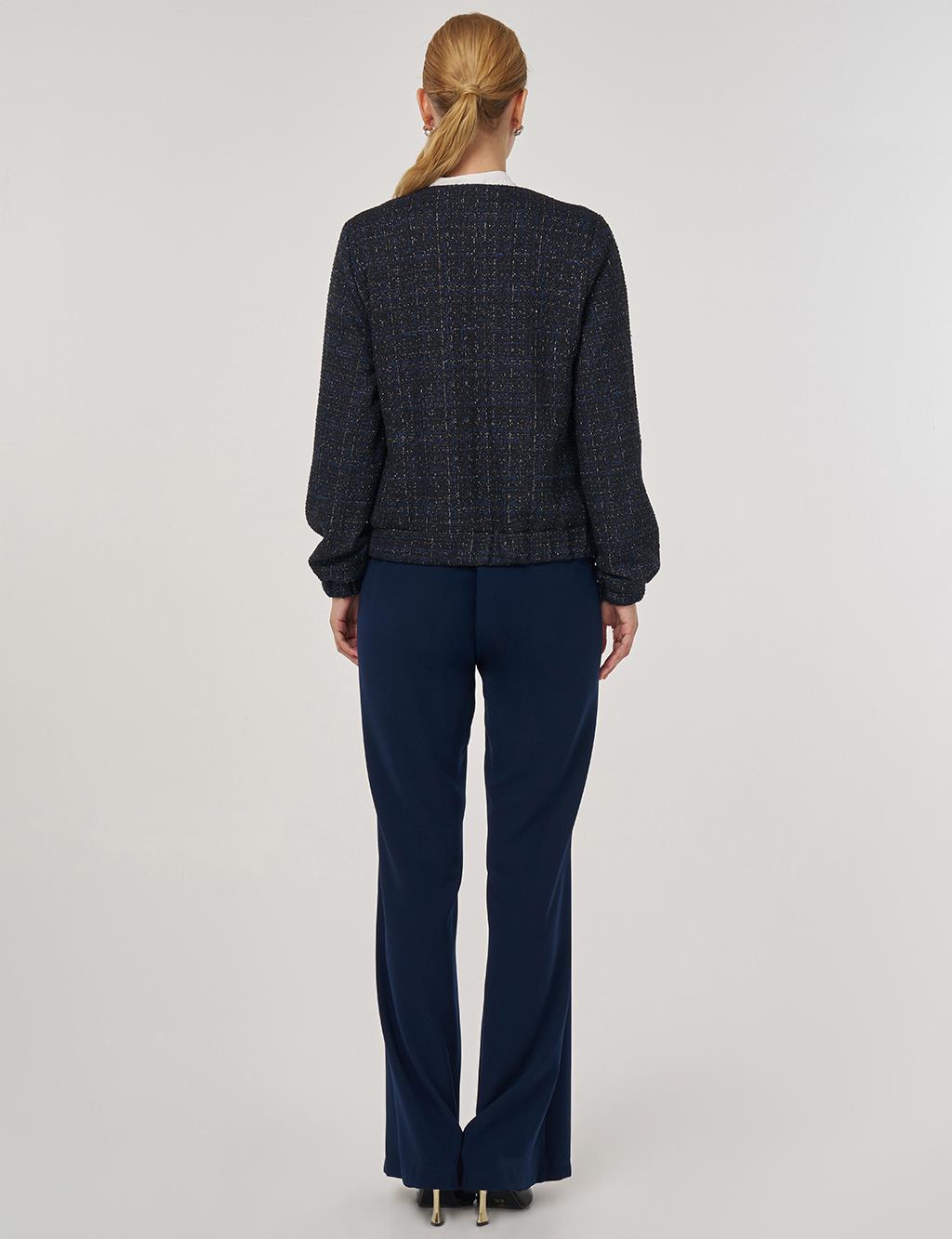 Çift Cepli Bomber Ceket Lacivert 