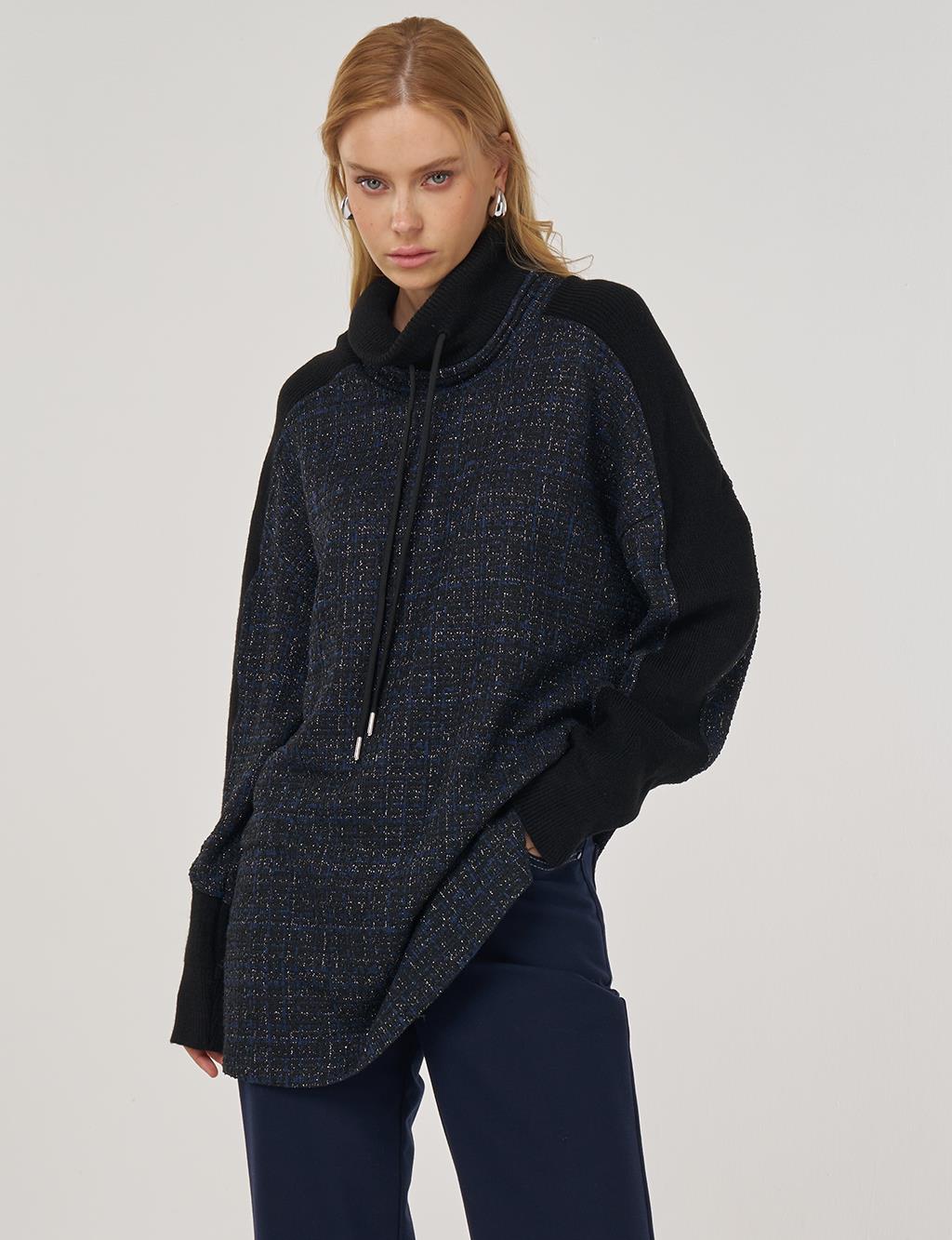 Triko Garnili Sweatshirt Lacivert 