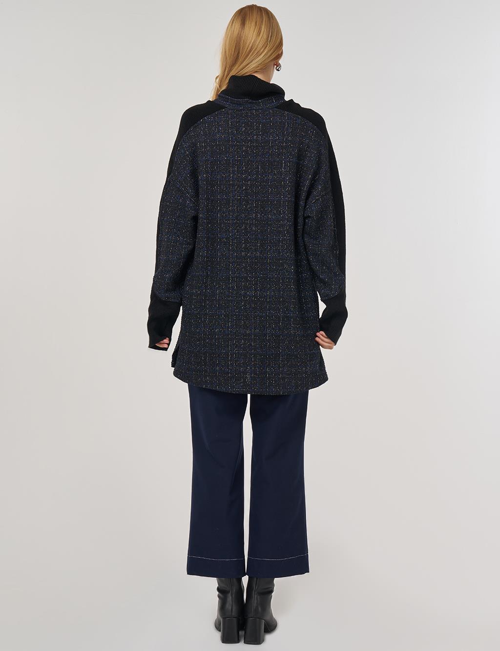 Triko Garnili Sweatshirt Lacivert 