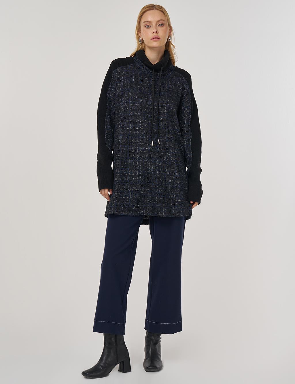 Triko Garnili Sweatshirt Lacivert 