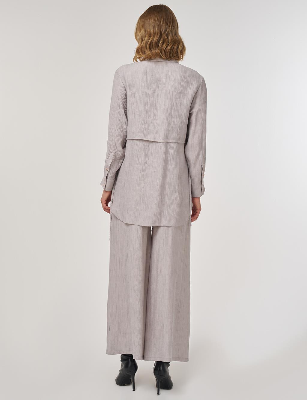 Aller-Detail Two-Piece Set in Gray