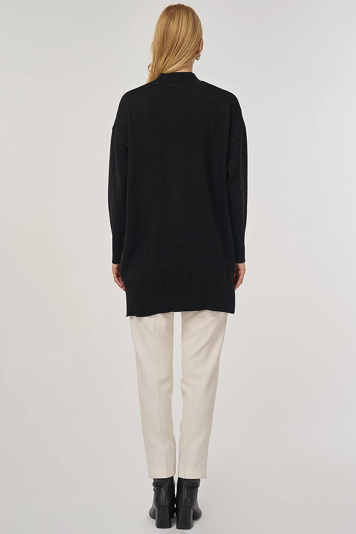 Stitched Knit Tunic Black