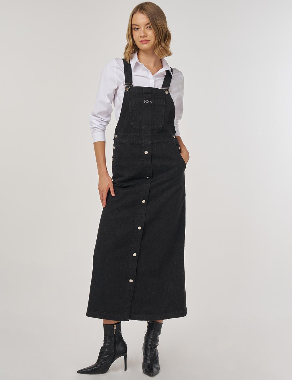 Pocket-Detail Jumpsuit Black