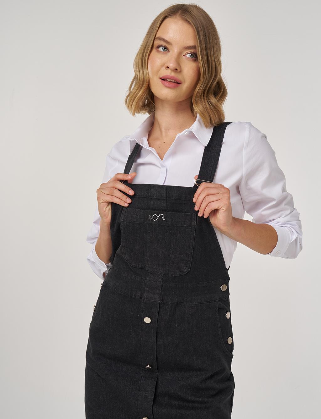 Pocket-Detail Jumpsuit Black