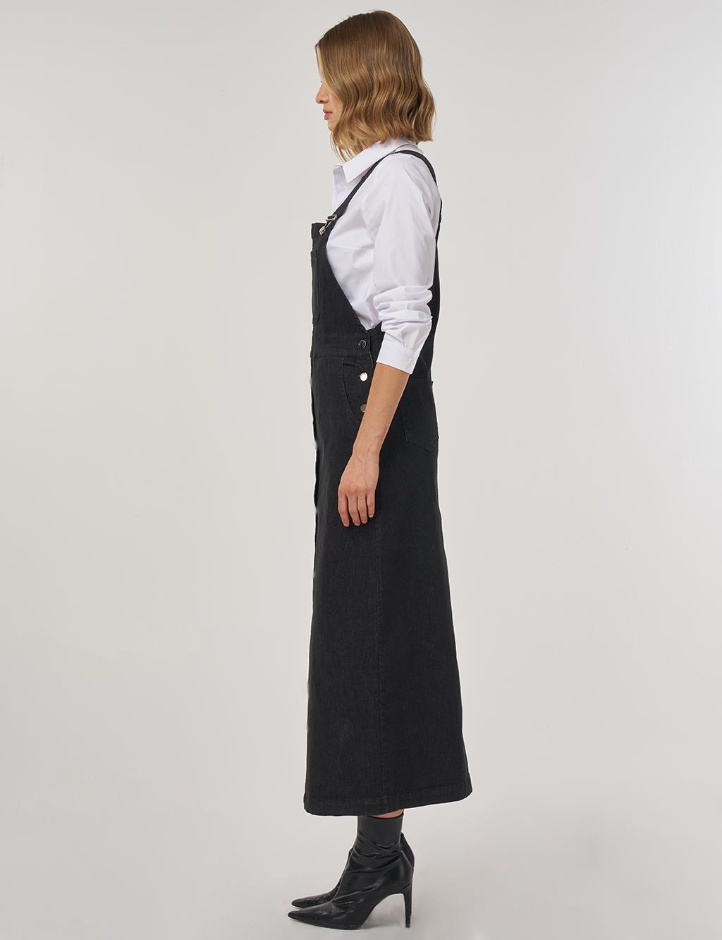 Pocket-Detail Jumpsuit Black