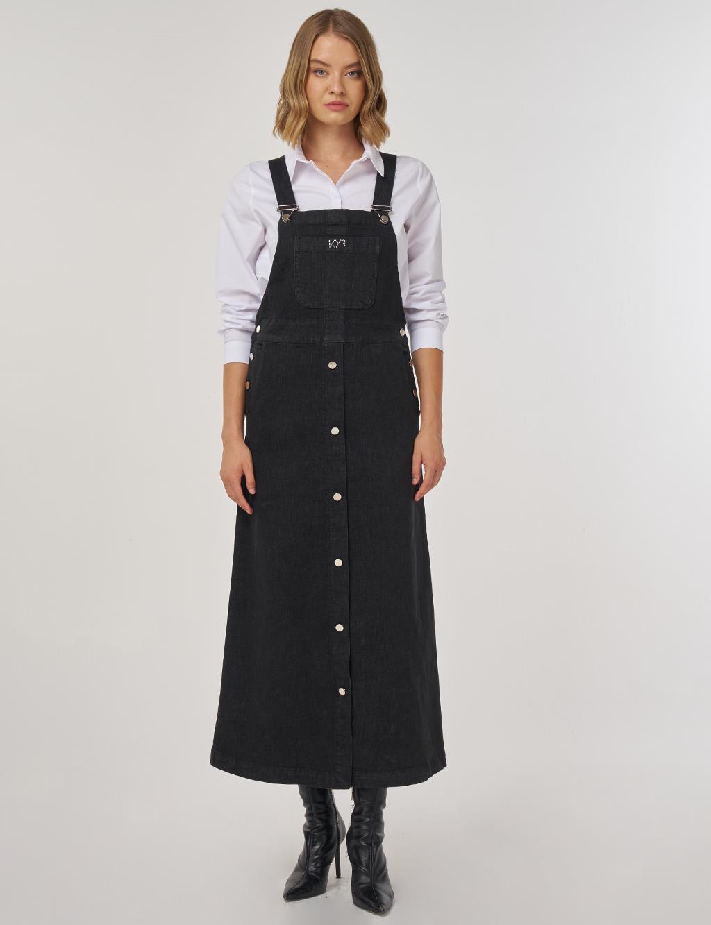 Pocket-Detail Jumpsuit Black