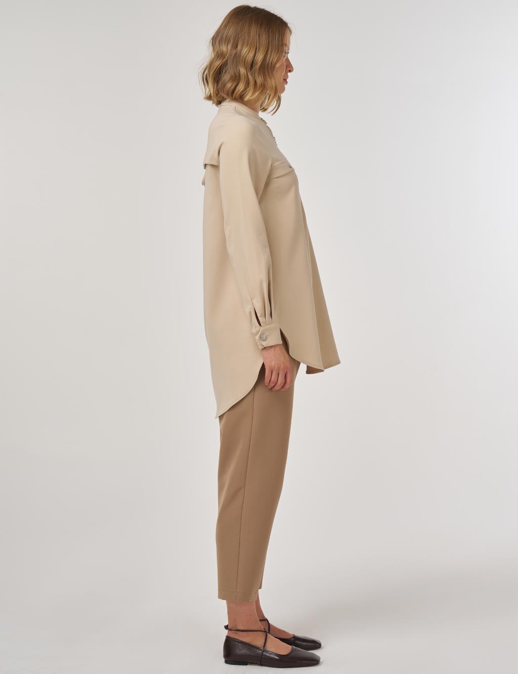 Dikiş Detaylı Tunik Taş 