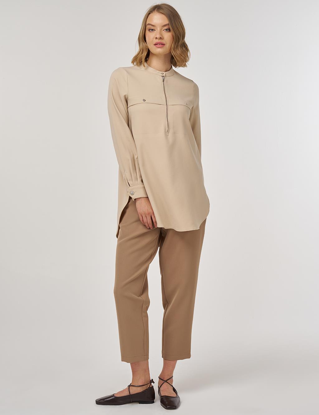 Dikiş Detaylı Tunik Taş 