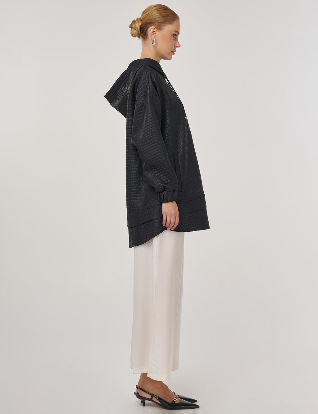 İşlemeli Sweatshirt Siyah 