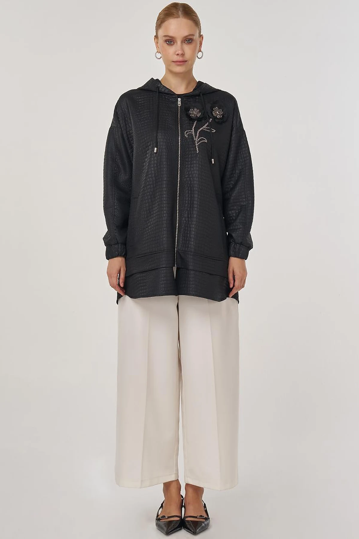 Embroidered Sweatshirt Black
