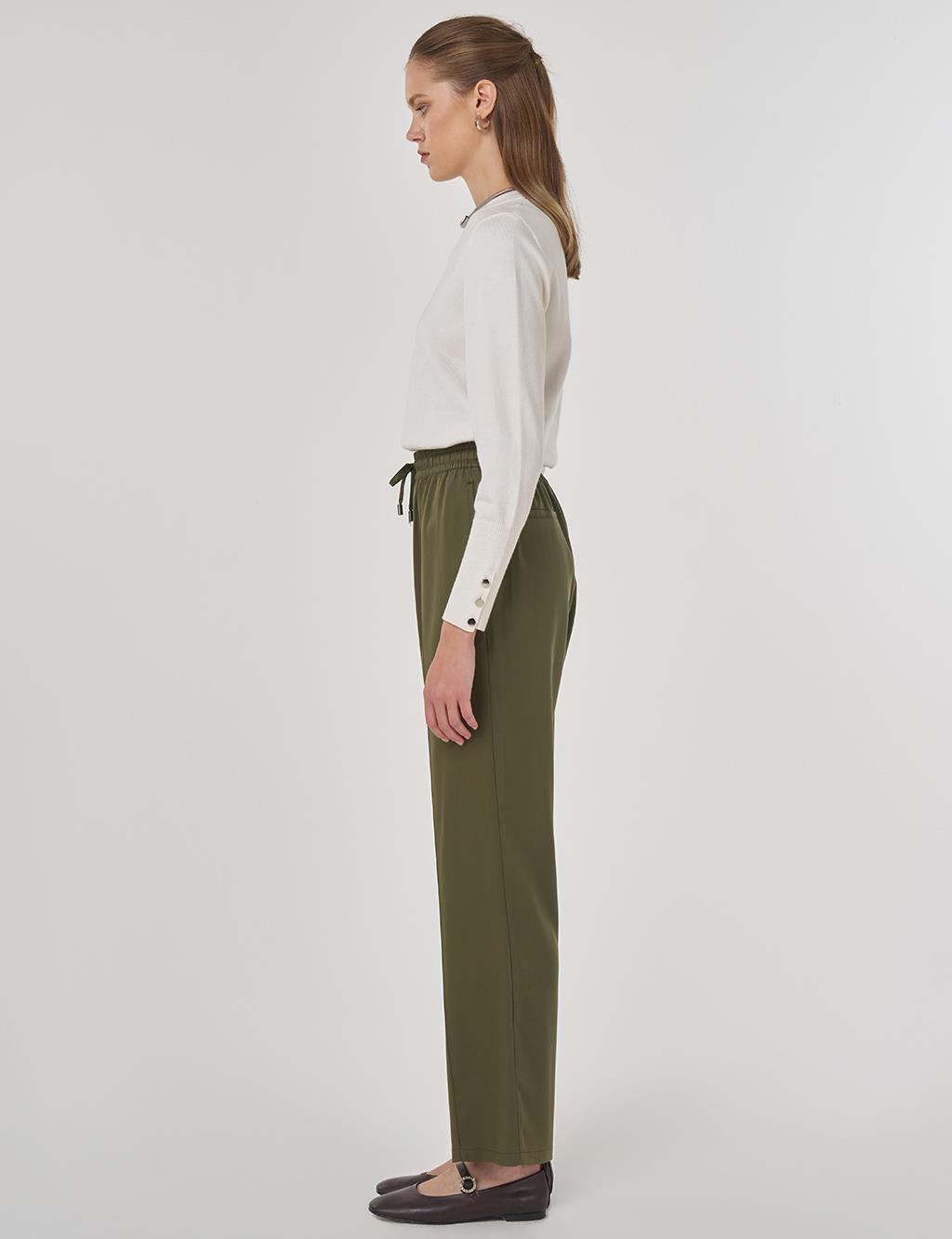 Çima Dikişli Pantolon Haki 