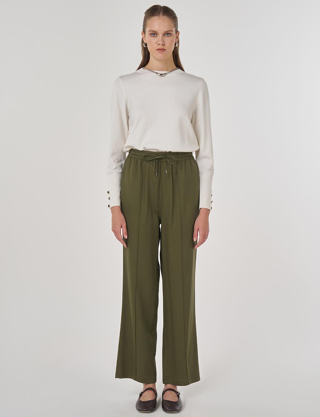 Çima Dikişli Pantolon Haki 