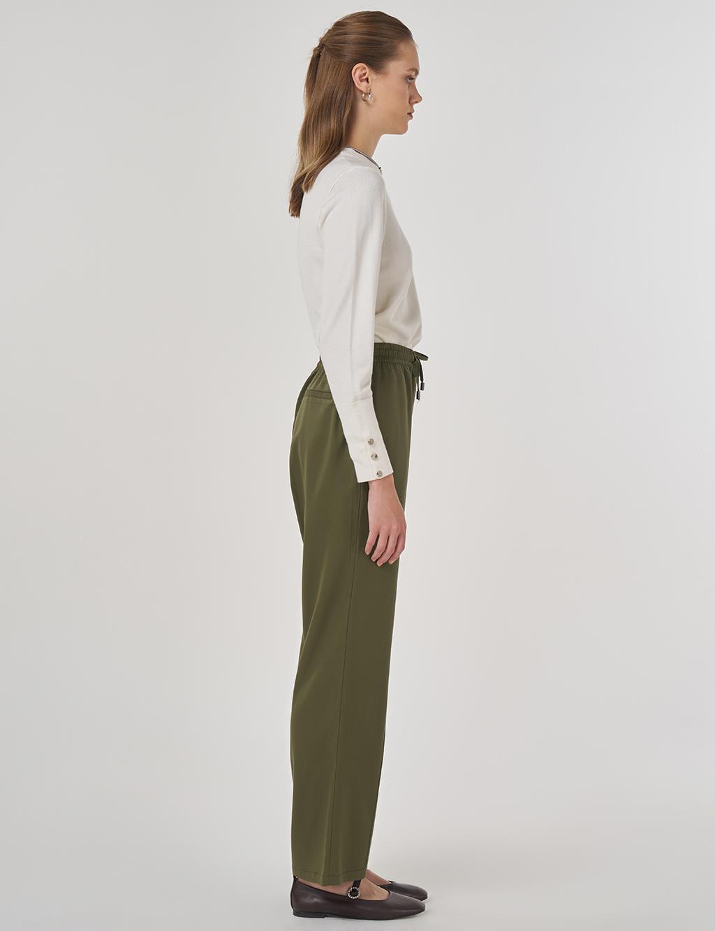 Çima Dikişli Pantolon Haki 