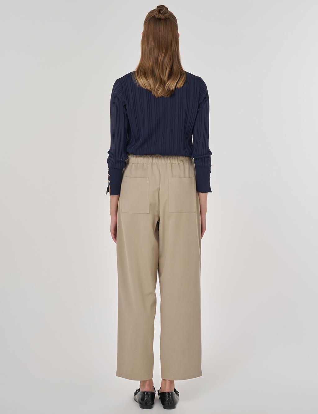 Relaxed-Fit Lyocell Pants Stone