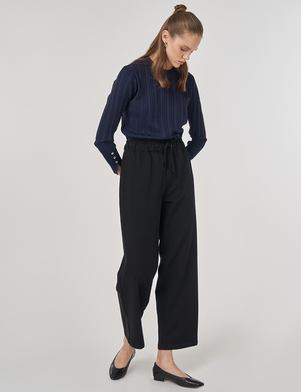 Relaxed-Fit Lyocell Pants Black 