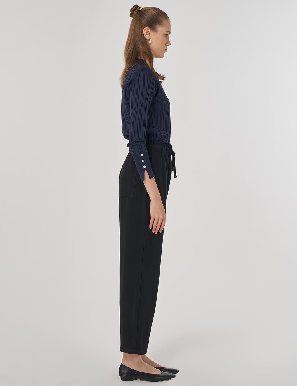 Relaxed-Fit Lyocell Pants Black 