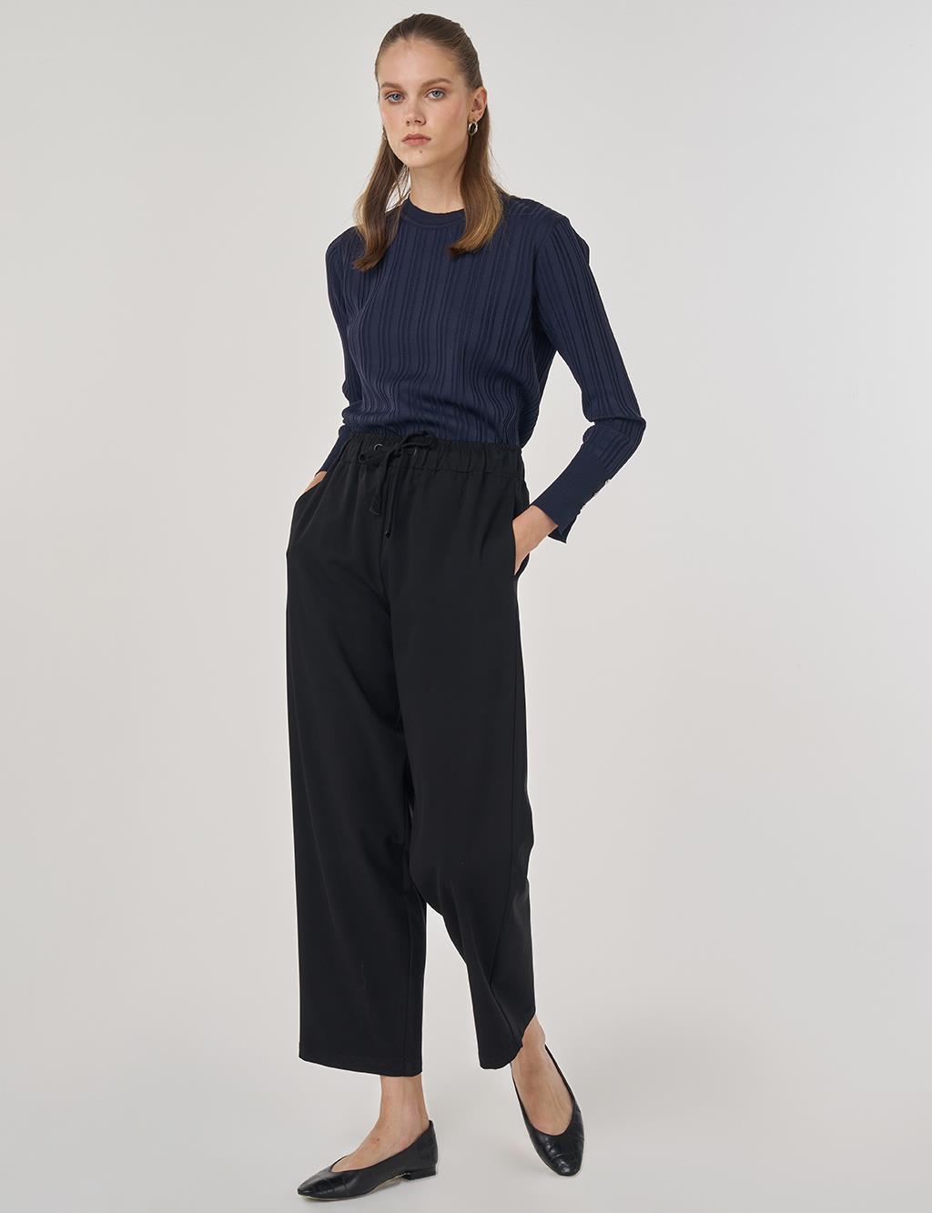 Relaxed-Fit Lyocell Pants Black 