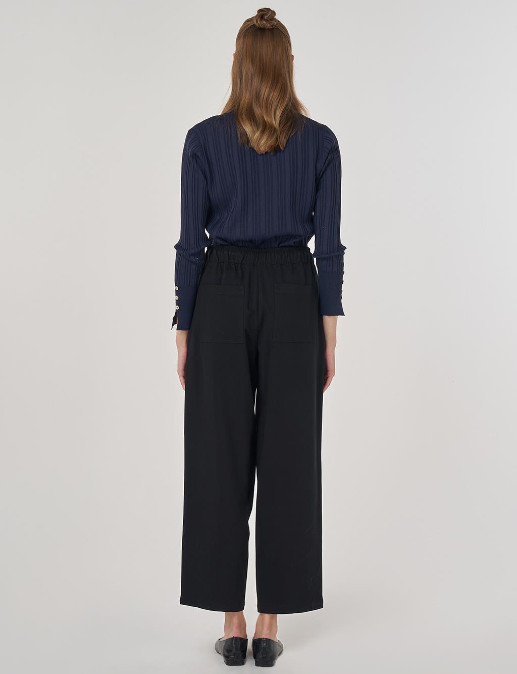 Relaxed-Fit Lyocell Pants Black 