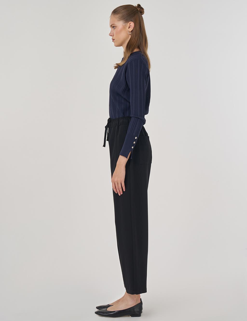 Relaxed-Fit Lyocell Pants Black 