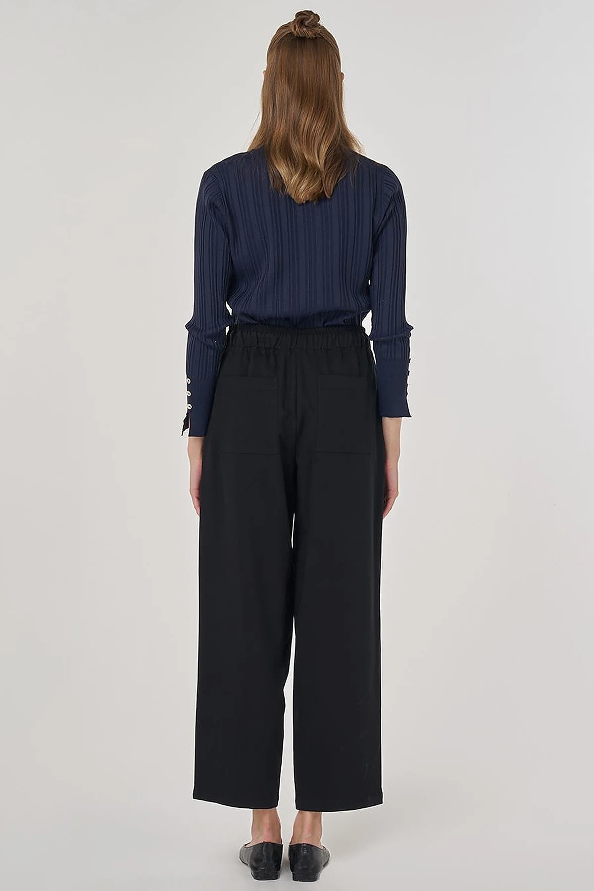 Relaxed-Fit Lyocell Pants Black 